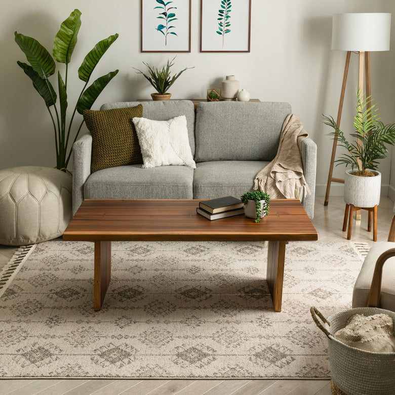 Concetta Moroccan Trellis Beige Kilim-Style Rug LDL-112