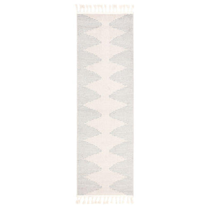 Zipped Tribal Aztec Geometric Grey Kilim-Style Rug LDL-17