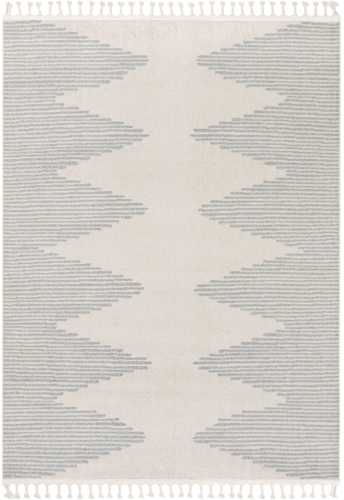 Zipped Tribal Aztec Geometric Grey Kilim-Style Rug LDL-17