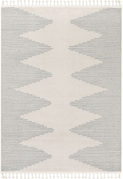 Zipped Tribal Aztec Geometric Grey Kilim-Style Rug LDL-17