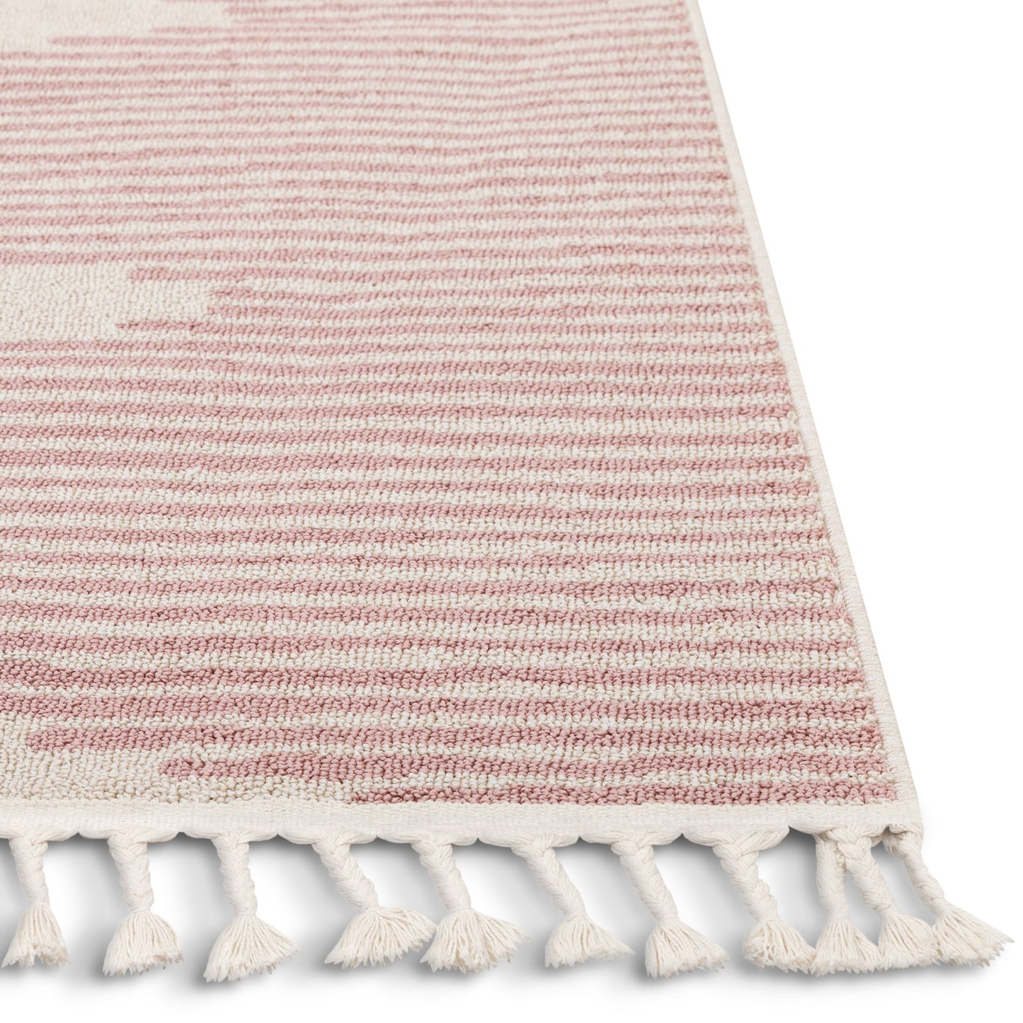 Zipped Tribal Aztec Geometric Blush Kilim-Style Rug LDL-19