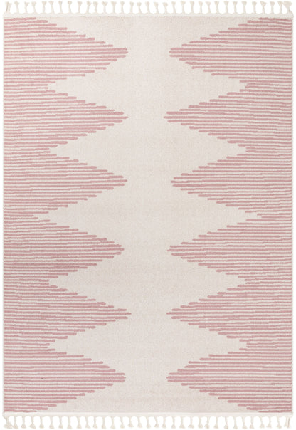 Zipped Tribal Aztec Geometric Blush Kilim-Style Rug LDL-19