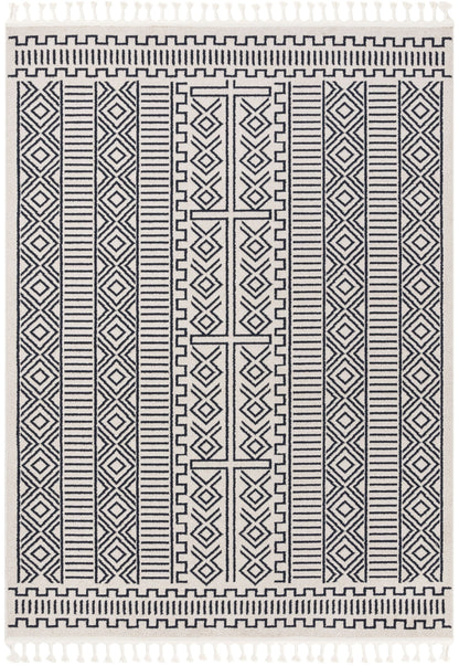 Dora Tribal Moroccan Geometric Dark Blue Kilim-Style Rug LDL-64