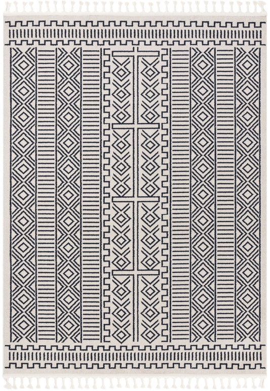 Dora Tribal Moroccan Geometric Dark Blue Kilim-Style Rug LDL-64