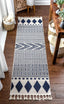 Cruce Tribal Moroccan Geometric Dark Blue Kilim-Style Rug LDL-74