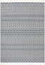 Covina Tribal Geometric Diamond Denim Blue Kilim-Style Rug LDL-86