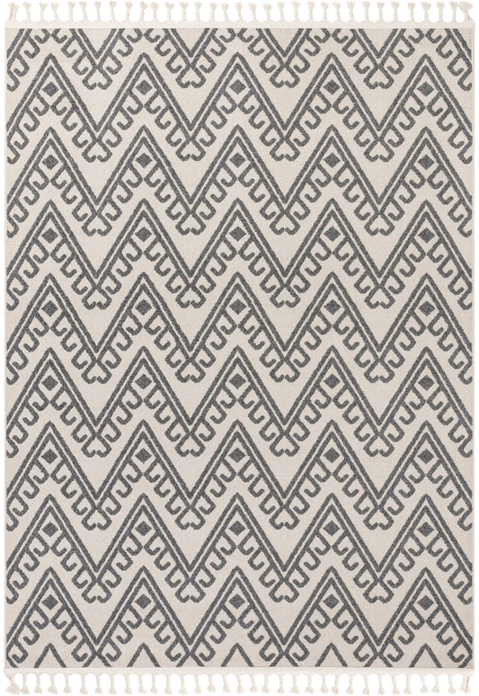 Tico Geometric Tribal Beige Kilim-Style Rug LDL-92