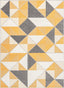 Namib Modern Geometric Yellow High-Low Rug LEO-11