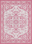Celesine Oriental Medallion Indoor/Outdoor Fuschia Flat-Weave Rug LIA-190