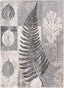 Odette Botanical Transitional Leaves Grey Vintage Rug LIS-117