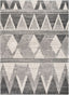 Minas Distressed Geometric Diamond Pattern Grey Rug LIS-97
