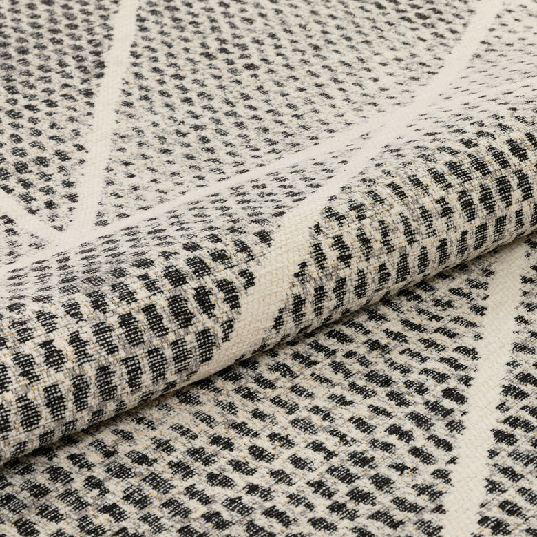 Saleme Mid-Century Modern Geometric Distressed Grey Kilim-Style Rug LL-117