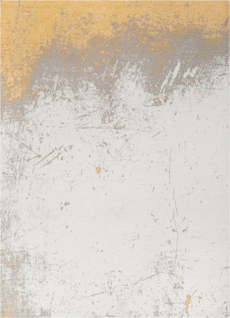 Napio Modern Distressed Abstract Brush Stroke Grey Kilim-Style Rug LL-141