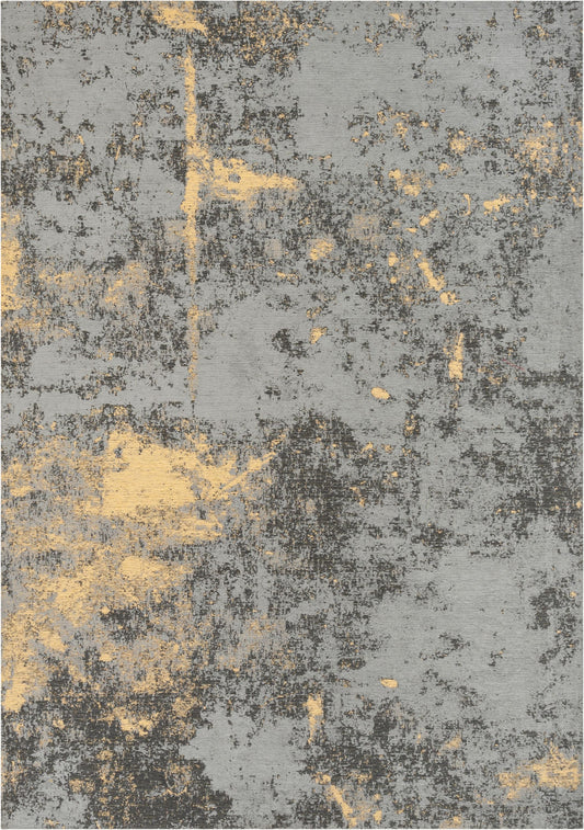 Stressa Modern Distressed Abstract Brush Stroke Beige Kilim-Style Rug LL-97