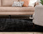 Murray Solid Plain Shag Black 3D Textured Rug LOG-103