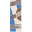 Remi Contemporary Geometric Boxes 3D Textured Shag Grey  Light Blue Rug LOL-27