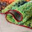 Kenzo Retro Geometric Pattern 3D Textured Shag Multi Rug LOL-30