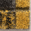 Kenzo Retro Geometric Pattern 3D Textured Shag Yellow Grey Rug LOL-31