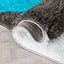 Mika Retro Chevron 3D Textured Shag Teal Grey Rug LOL-46