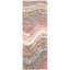 Elsie Modern Abstract Waves 3D Textured Shag Grey Pink Rug LOL-67