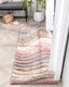 Elsie Modern Abstract Waves 3D Textured Shag Grey Pink Rug LOL-67