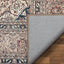 Tonti Machine Washable Vintage Medallion Oriental Red Flat-Weave Distressed Rug LOT-170