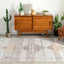 Argonne Machine Washable Vintage Southwestern Diamond Pattern Grey Flat-Weave Distressed Rug LOT-232