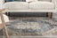 Binita Machine Washable Vintage Medallion Oriental Grey Ivory Flat-Weave Rug LOT-247-