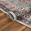 Menda Machine Washable Vintage Bohemian Meallion Oriental Blush Flat-Weave Distressed Rug LOT-30