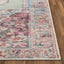Ramon Machine Washable Vintage Persian Botanical Pink Pastel Green Flat-Weave Distressed Rug LOT-86