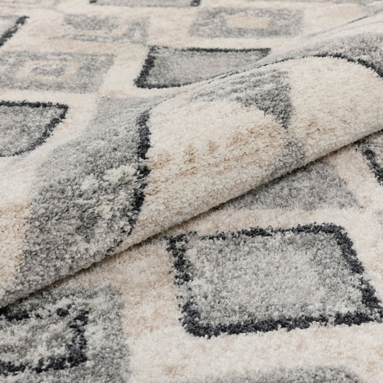 Asti Moroccan Diamond Pattern Beige Rug MA-42