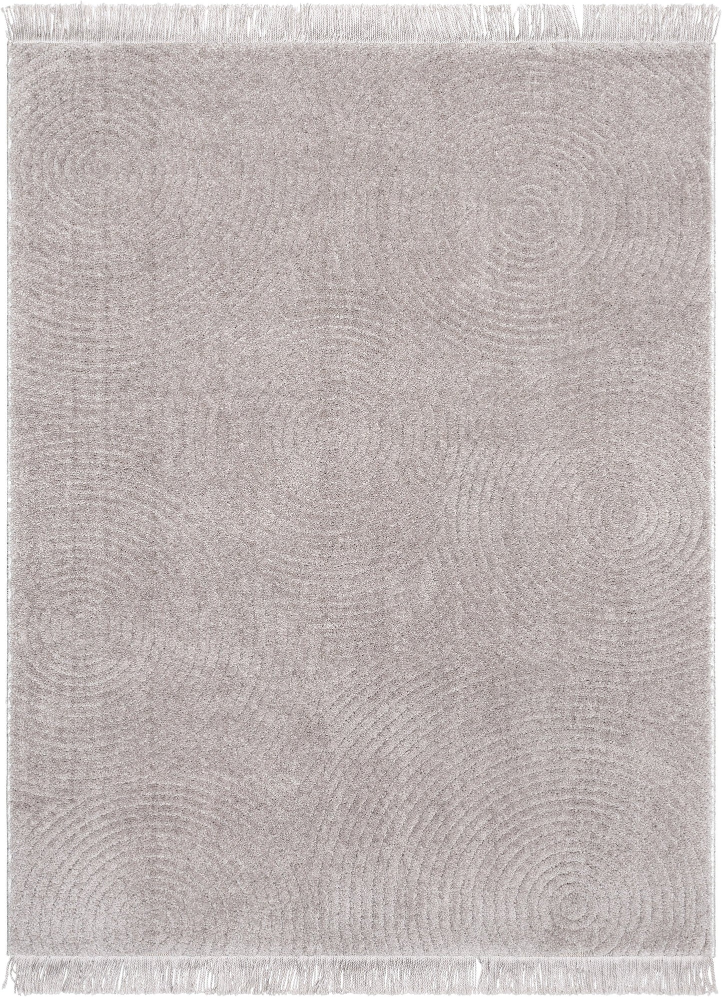 Pike Geometric Textured Taupe Ivory Ultra Soft High-Low Shag Rug MAI-42