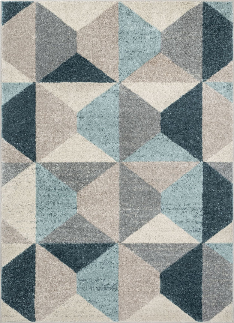 Zeke Blue Modern Bohemian Rug MC-254