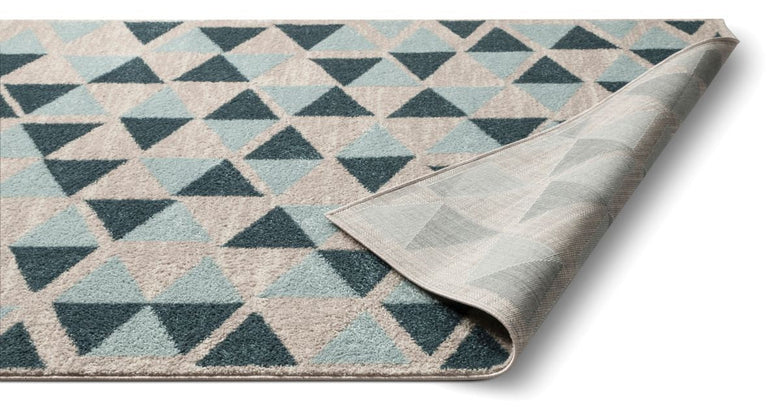 Simone Blue Scandinavian Geometric Rug MC-314
