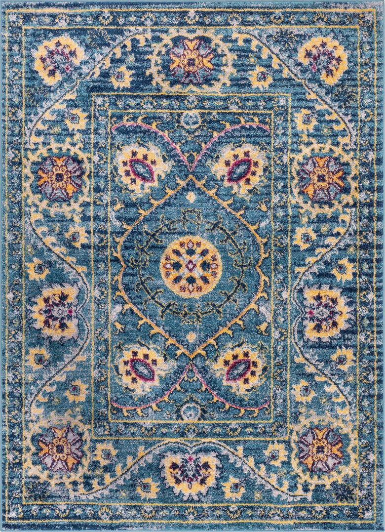 Mae Blue Modern Bohemian Rug MC-344