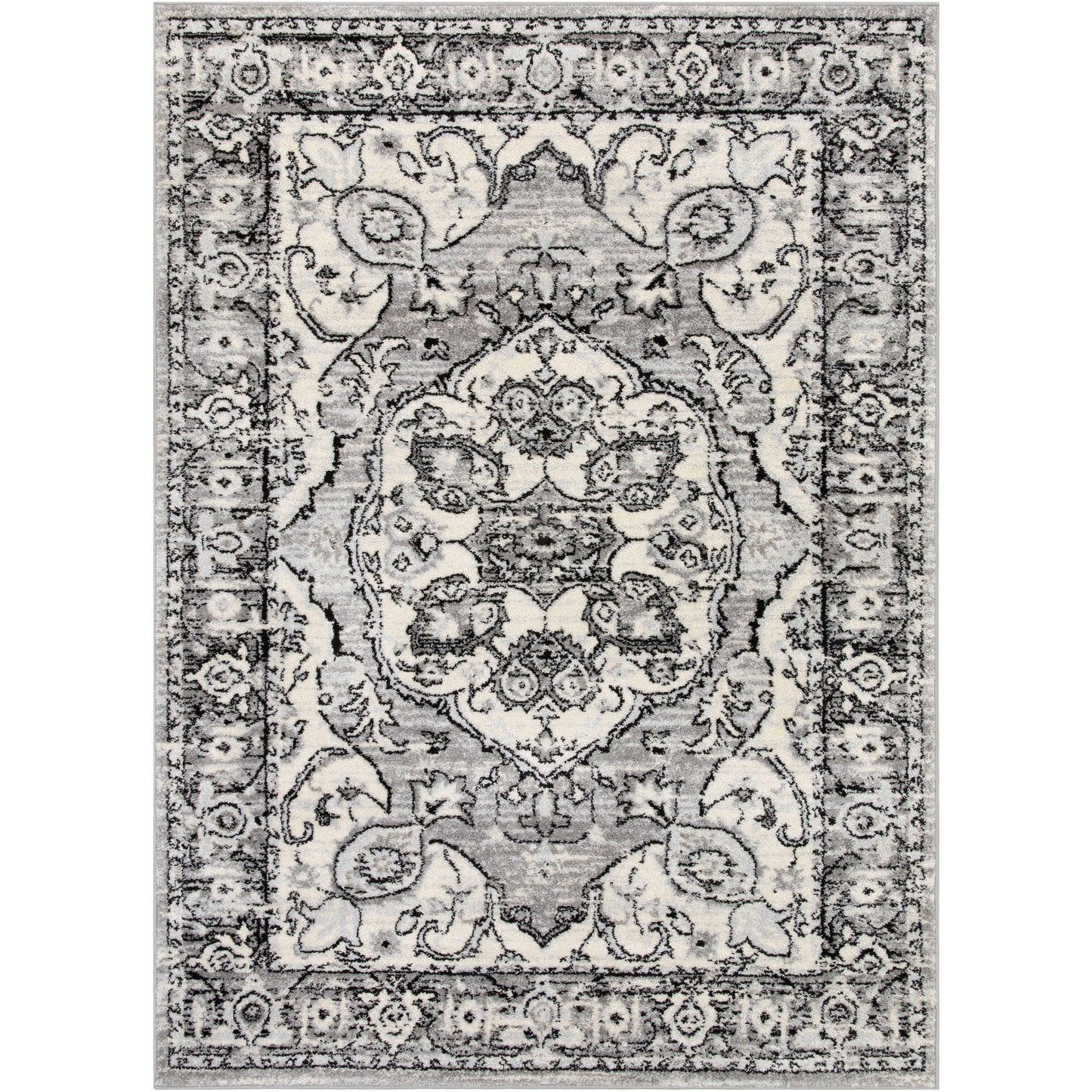 Mystic Arctic Bloom Ivory Grey Rug MC-502