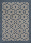 Sol Lattice Trellis Indoor Outdoor Blue Flatweave Rug MED-104