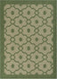 Sol Lattice Trellis Indoor Outdoor Green Flatweave Rug MED-105