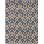 Atlantis Modern Stripes Indoor/Outdoor Blue Flat-Weave Rug MED-214