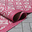 Manola Tribal Indoor/Outdoor Fuschia Flat-Weave Rug MED-239