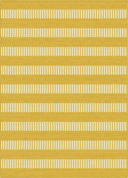 Stria Modern Stripes Indoor/Outdoor Yellow Flat-Weave Rug MED-241