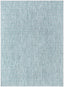 Sienna Modern Solid Pattern Blue Flat-Weave Indoor/Outdoor Rug MIL-104