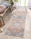 Amiens Vintage Bohemian Medallion Oriental Botanical Blue Red Rust Rug MIR-34
