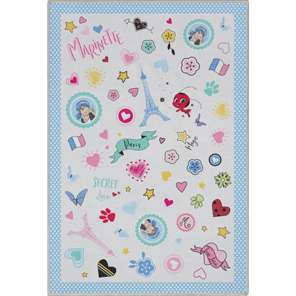 Miraculous Ladybug Charming Paris Blue Multi Rug MLB-03B