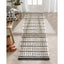 Viho Tribal Geometric Stripes Ivory High-Low Textured Pile Rug MYA-102