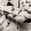 Odina Tribal Diamond Lattice Pattern Grey High-Low Textured Pile Rug MYA-27