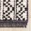 Tallulah Tribal Diamond Lattice Pattern Grey High-Low Textured Pile Rug MYA-37