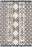 Tallulah Tribal Diamond Lattice Pattern Grey High-Low Textured Pile Rug MYA-37