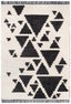 Elu Tribal Geometric Pattern Grey High-Low Textured Pile Rug MYA-87