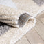 Etenia Tribal Abstract Pattern Grey High-Low Textured Pile Rug MYA-97